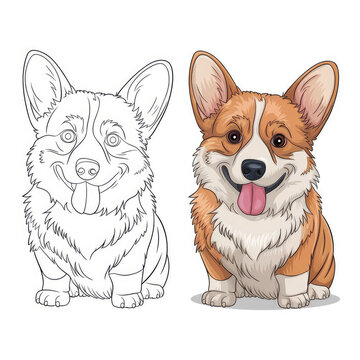 korgi dog graphic portrait
