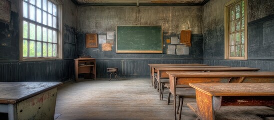 Fototapeta premium Abandoned Schoolroom
