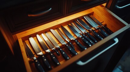 Kitchen Knife Drawer.