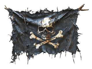 a flag with a skull and crossbones