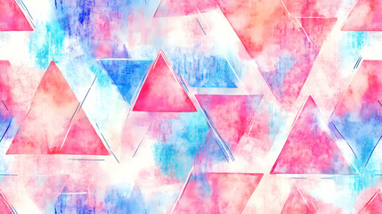 Abstract Watercolor Triangles Background