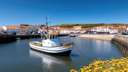 Obraz premium Elegant black superyacht glides through vibrant blue waters under a radiant sky with stunning sunlight and intricate textures