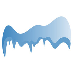 Snow Cap Illustration with Cartoon Design. Isolated on White Background.