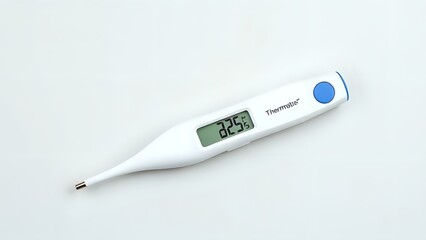 Minimalist Digital Thermometer Representing Healthcare and Patient Care