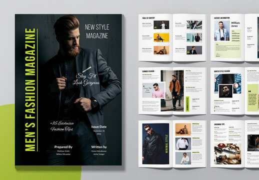 Mens Fashion Magazine Template