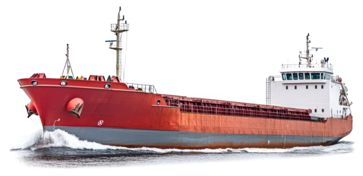 PNG Real coastal cargo ship vessel boat transportation.
