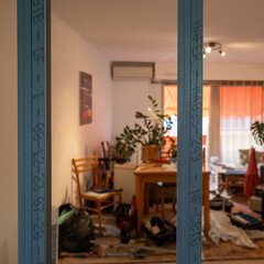 Construction works in apartment. High quality photo