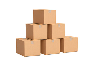 Fototapeta premium a stack of cardboard boxes