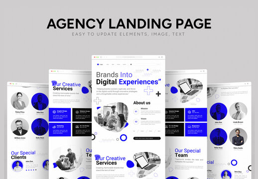 Digital Brand Agency Landing Page Layout