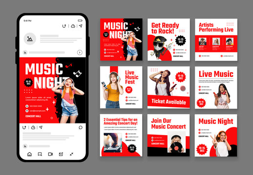 Music Social Media Post Template