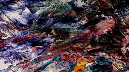 Abstract art background . Hand painting artwork on canvas .