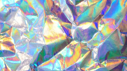 Crumpled Holographic Paper Texture