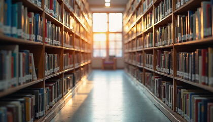 A warm and inviting library filled with books celebrating the International Day of Education