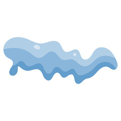 Snow Cap Element Isolated on White Background. Vector Illustration in Simple Decoration.