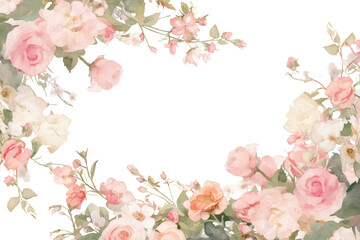 PNG Roses with pink illustration watercolor romantic.
