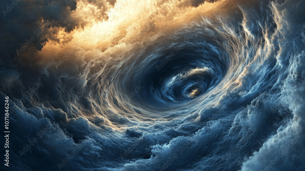 Poster a swirling cloud of dust particles creates a mesmerizing vortex. this is an abstract representation 