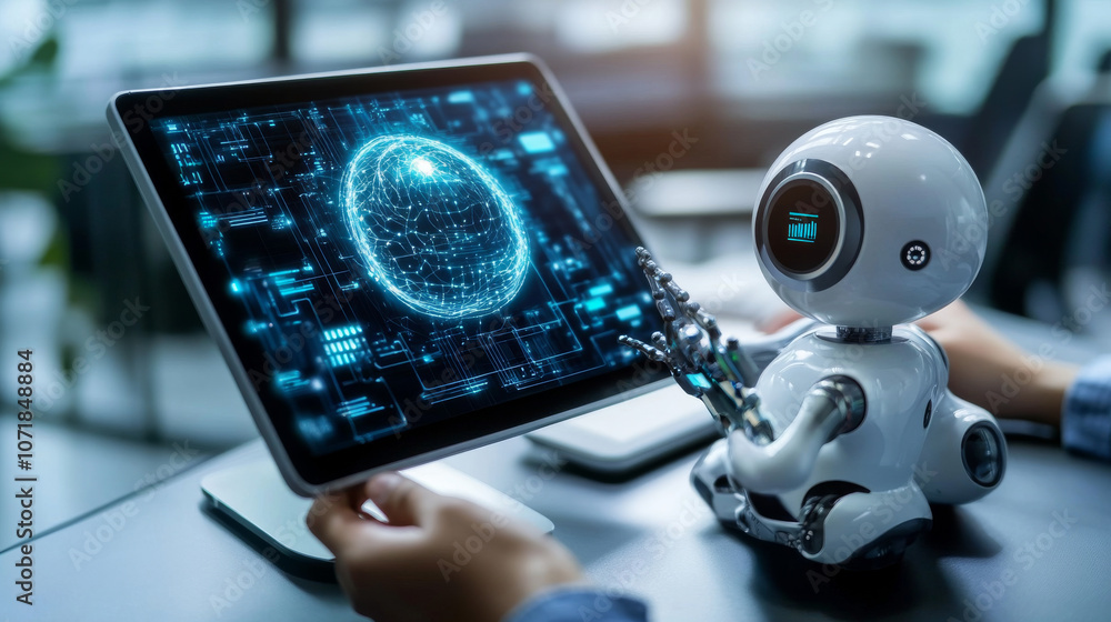 Poster ai is becoming more advanced, using 3d technology to create virtual brains that can talk to us. robo