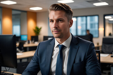 businessman in office