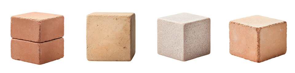 Arrangement of Geometric Concrete Blocks in Various Textures and Colors   Minimalist Architectural Interior Design Concept with Contrasting Building Materials