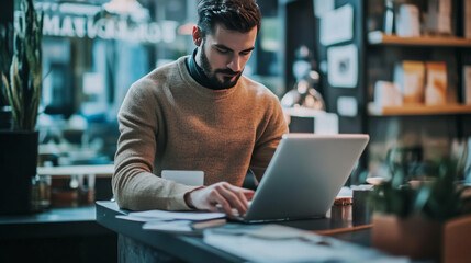 Obraz premium Businesses use technology to manage customer relationships. This includes connecting with customers online, using social media, and tracking customer data.