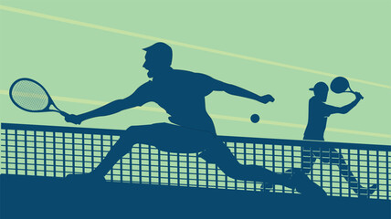 Modern simple tennis background design for any media