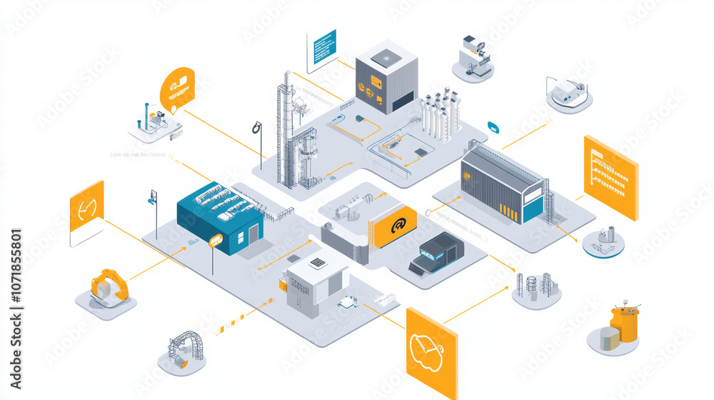 Poster connecting different data systems to work together. a diagram showing how technology can bring syste