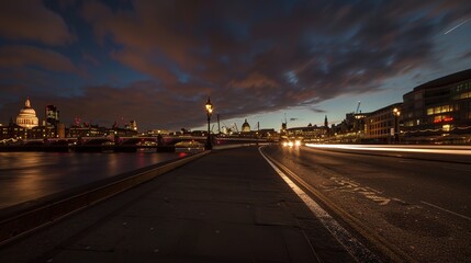 City of London at twilight