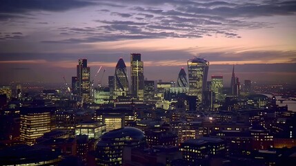 Obraz premium City of London at twilight