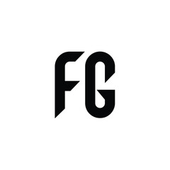 FG monogram logo design letter text name symbol monochrome logotype alphabet character simple logo