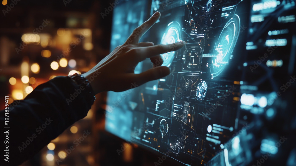 Poster experience the future with intuitive technology. interfaces are changing how we interact, making eve