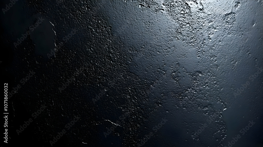 Poster dark rough textured concrete surface with subtle light reflection, abstract background for design an