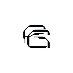 FG monogram logo design letter text name symbol monochrome logotype alphabet character simple logo