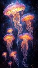 Glowing Jellyfish in the Cosmos
