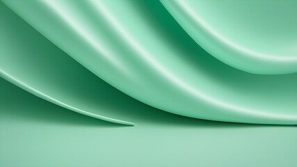 Obraz premium A pale mint green background with a smooth, pastel texture, adding a fresh, airy feel to any design