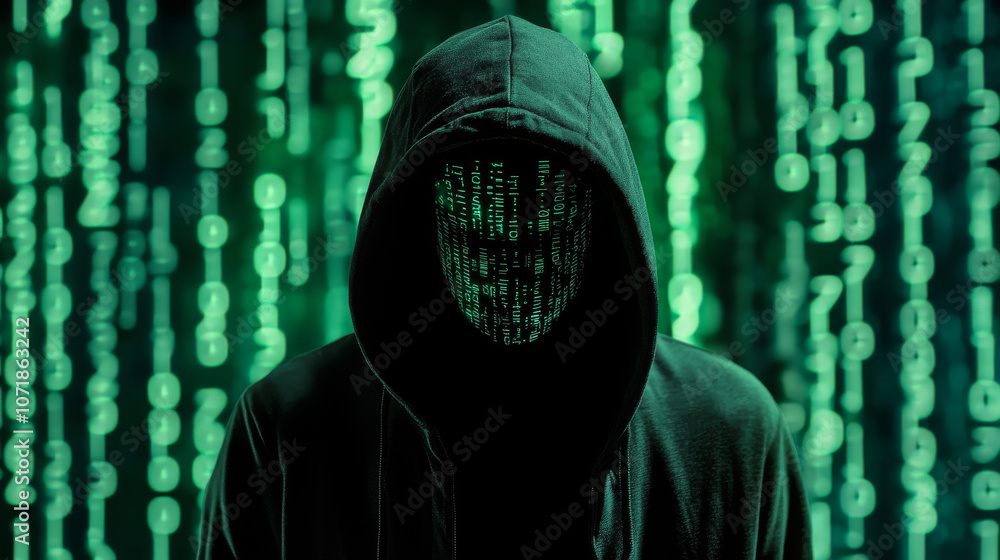 Poster keeping your phone safe from hackers. protecting your data stored online.