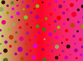 colorful background with polka dots