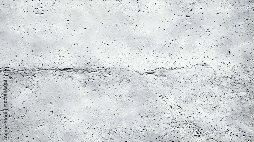 Aufkleber close-up view of a weathered concrete wall with a crack, showing the rough texture and uneven surfac