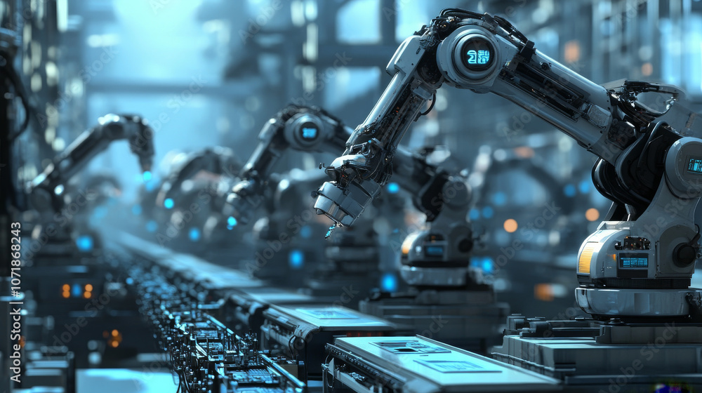 Poster smart factories use automation and share data to make manufacturing more efficient and effective.