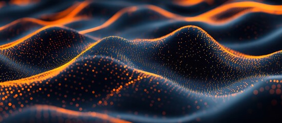 Obraz premium Abstract Orange and Black Waves