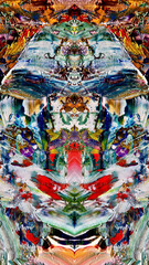 Abstract art background . Hand painting artwork on canvas .