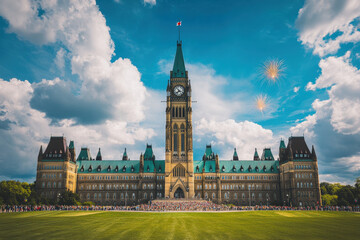 Majestic Parliament Building on a Bright Day