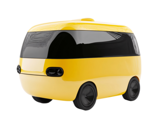 a yellow bus with black windows