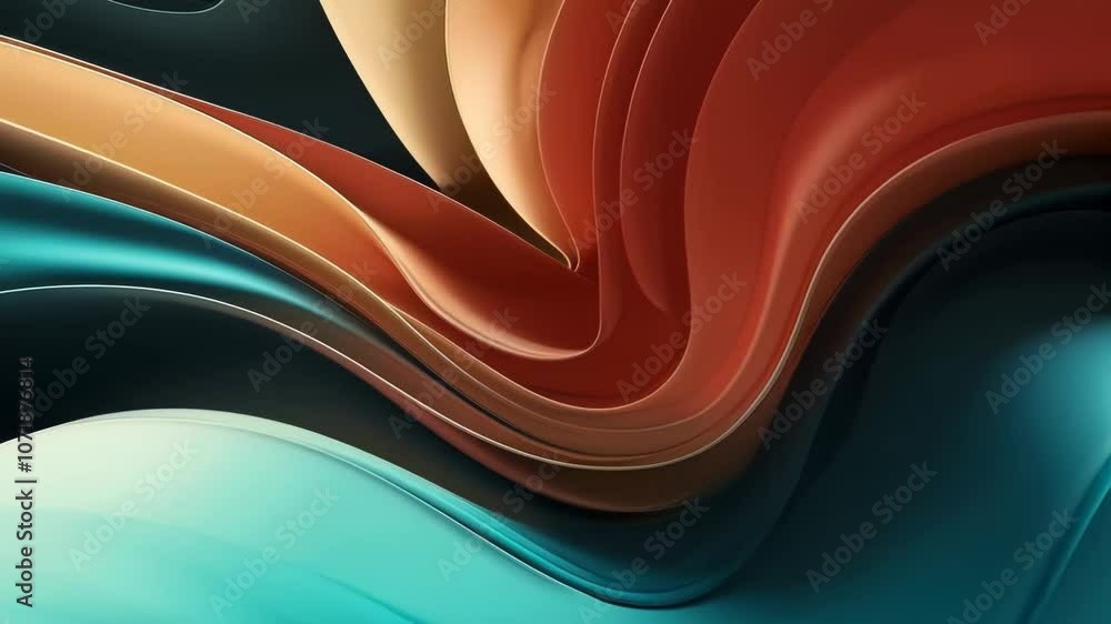 Aufkleber abstract background of flowing colorful fabric with smooth and shiny textures in abstract waves