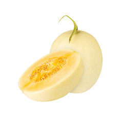 Cantaloupe cutout, full depth of field.