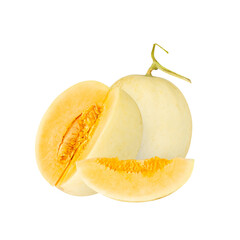 Cantaloupe cutout, full depth of field.