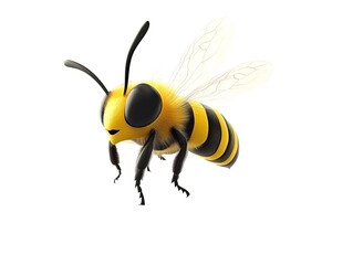 a close up of a bee