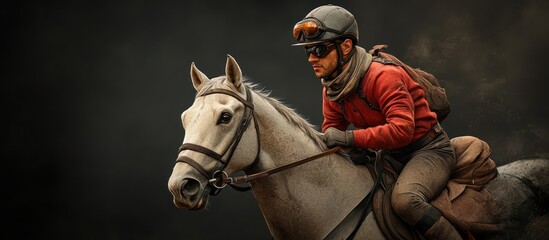 Jockey and Horse in Motion
