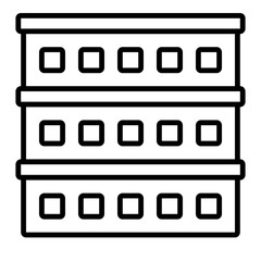 Building icon for web. Outline icon