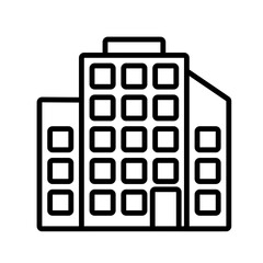 Building icon for web. Outline icon