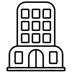 Building icon for web. Outline icon